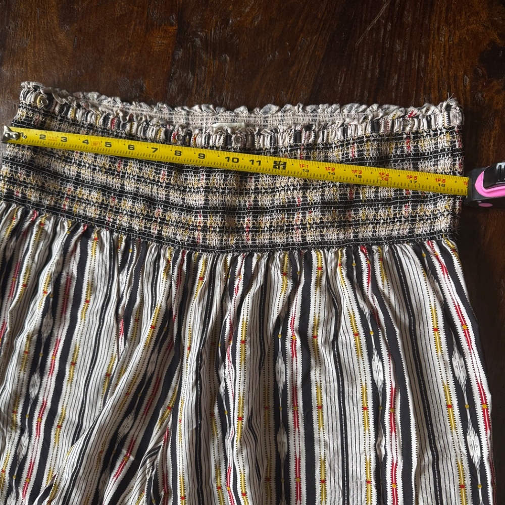Anthropologie Maeve Zamirah smocked wide-leg cropped pants - Picture 6 of 7